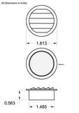 1.5" Round Screened Vent, mill - bag of 6