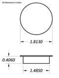 1.5" Round Plug, black - bag of 6