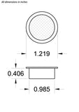 1" Round Open Screen Vent, brown - bag of 6