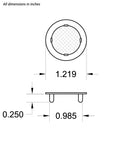 1" Round Open Screen Vent - tab style, brown - bag of 6