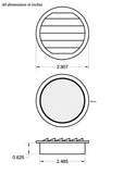 2.5" Round Screened Vent, mill - bag of 4