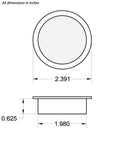 2" Round Open Screen Vent, black - bag of 6