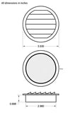 3" Round Screened Vent, black - bag of 4