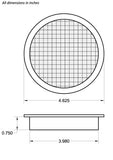4" Round Rain Barrel Vent - bag of 4