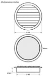 4" Round Screened Vent, black - bag of 4