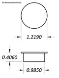 1" Round Plug, black - bag of 6