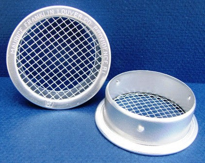 1.5" Round Open Screen Vent w 1/8" mesh, mill