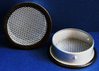 1" Round Open Screen Vent, black - bag of 6