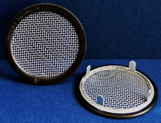 2.5" Round Open Screen Vent - tab style, black - bag of 4