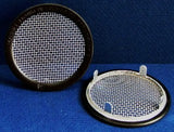 3" Round Open Screen Vent - tab style, black - bag of 4