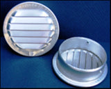 2" Round Screened Vent, mill - bag of 6