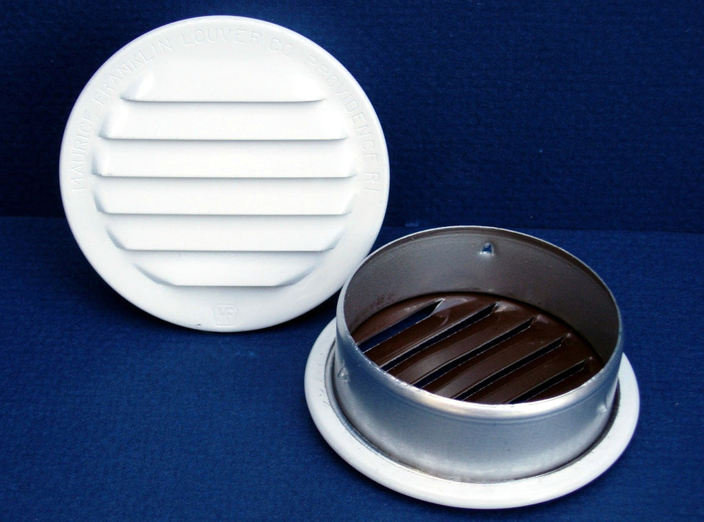 2.5" Round No Screen vent, white - bag of 4