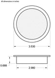 3" Round Open Screen Vent, white - bag of 4