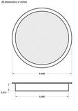 6" Round Open Screen Vent, white - bag of 2