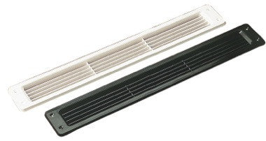 2-5/8" x 17-1/2" ABS louvered vent - black