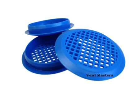 2" Round Plastic vent, blue