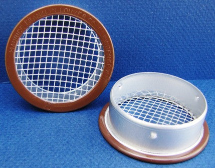2.5" Round Open Screen Vent w 1/8" mesh, brown