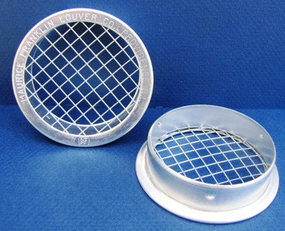 4" Round Open Screen Vent w 1/4" mesh, mill