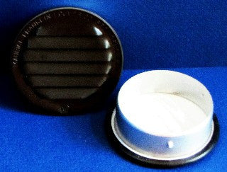 2" Round No screen vent, black