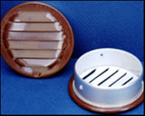 3" Round No screen vent, brown - bag of 4