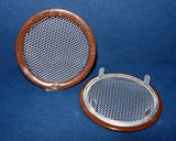 2.5" Round Open Screen Vent - tab style, brown - bag of 4