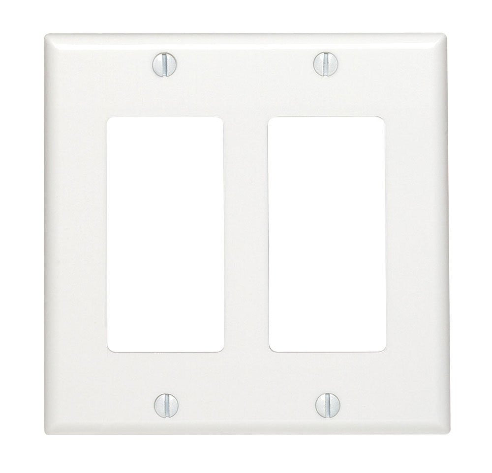 Double Switch Plate Cover - white Decora