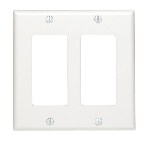 Double Switch Plate Cover - white Decora