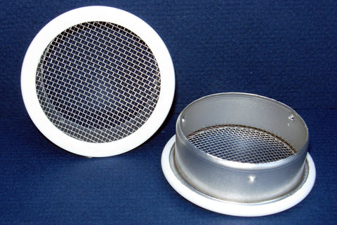 1.5" Round Open Screen Vent, white