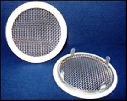 3" Round Open Screen Vent - tab style, white - bag of 4